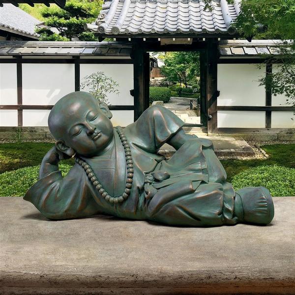 Design Toscano Resting Serene Baby Buddha Garden Statue EU22736